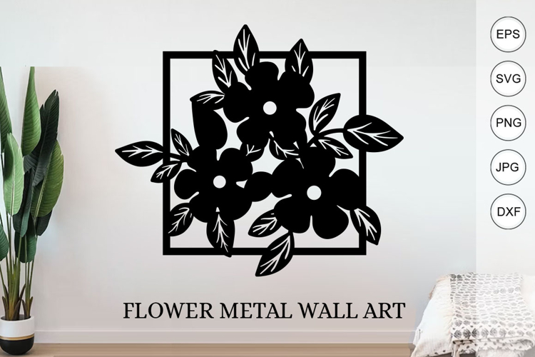 Flower Metal Wall Art Laser Cut / Laser Cut Files example image 1