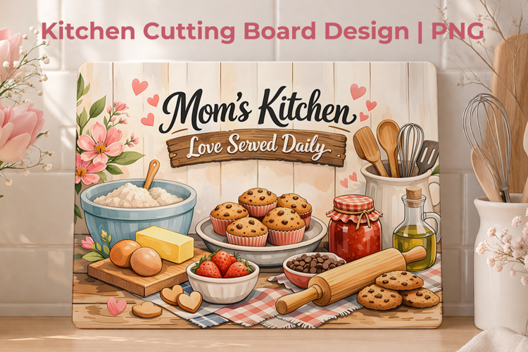 Mothers Day Cutting Board, Kitchen Cutting Board Sublimation