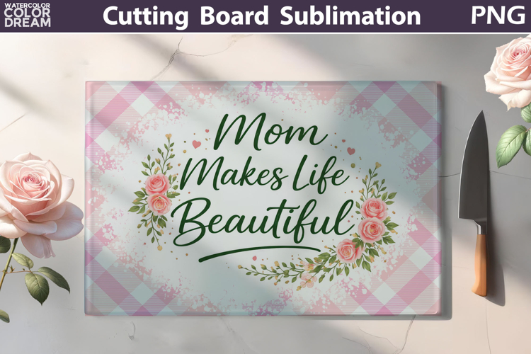 Grandma Love Quote Design | Floral Kitchen Sublimation