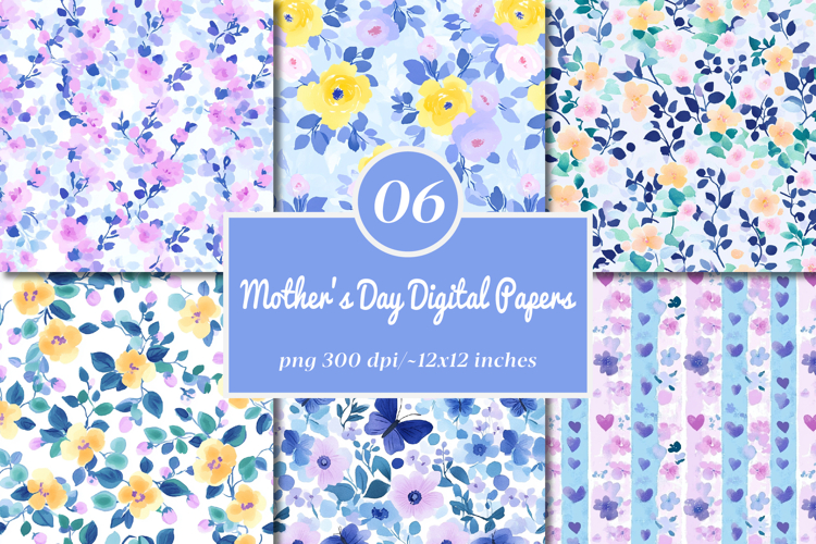 Mothers Day Digital Paper