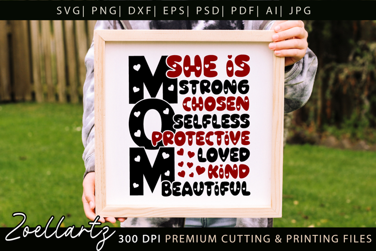 Mothers Day SVG Mama Mommy She Is Mom T-shirt Mug Design