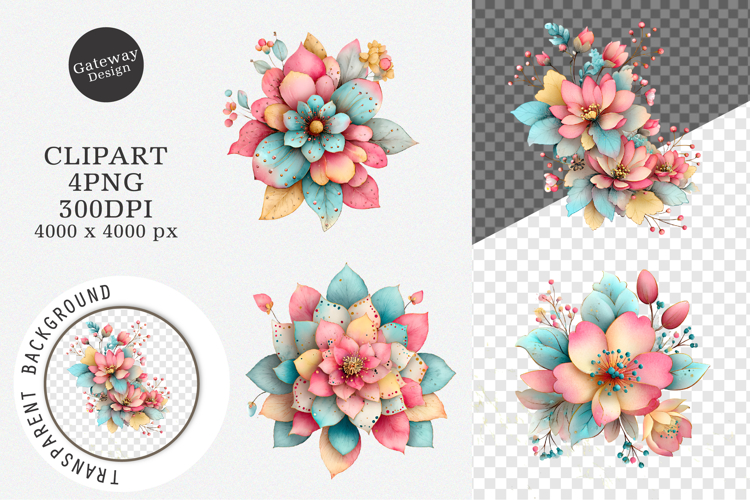 Mothers Day Flowers Clipart