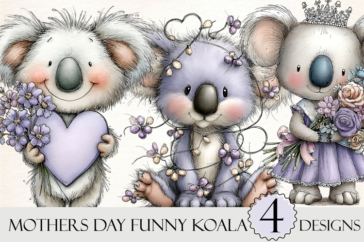 Mothers Day Funny Koala Clipart