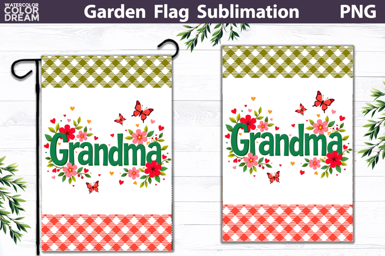 Grandma Garden Flag | Floral Mother’s Day Sublimation