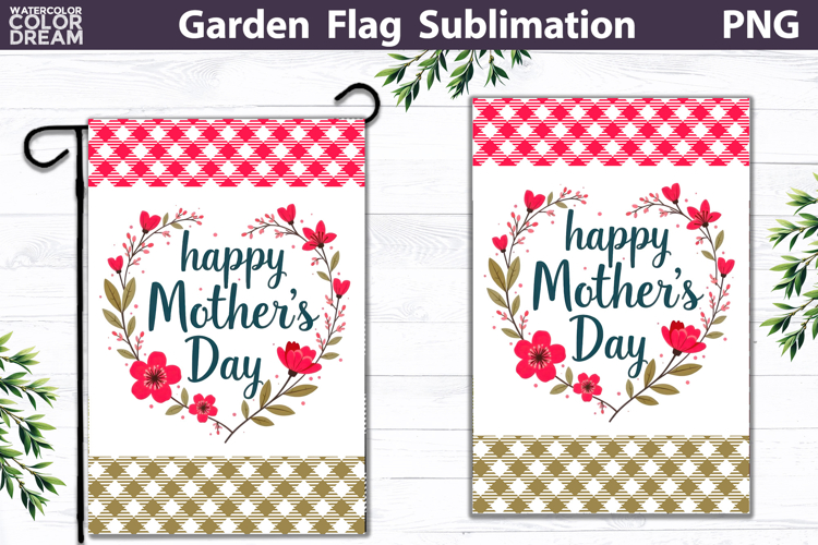 Happy Mothers Day Garden Flag | Floral Mother’s Day Sublimat