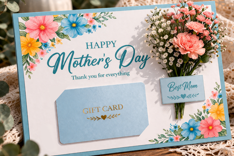 Mothers Day Gift Card Holder Printable, Flower Slot