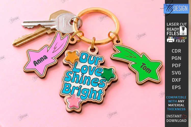 Mothers Day Personalized Keychain Laser Cut | Name Keyring