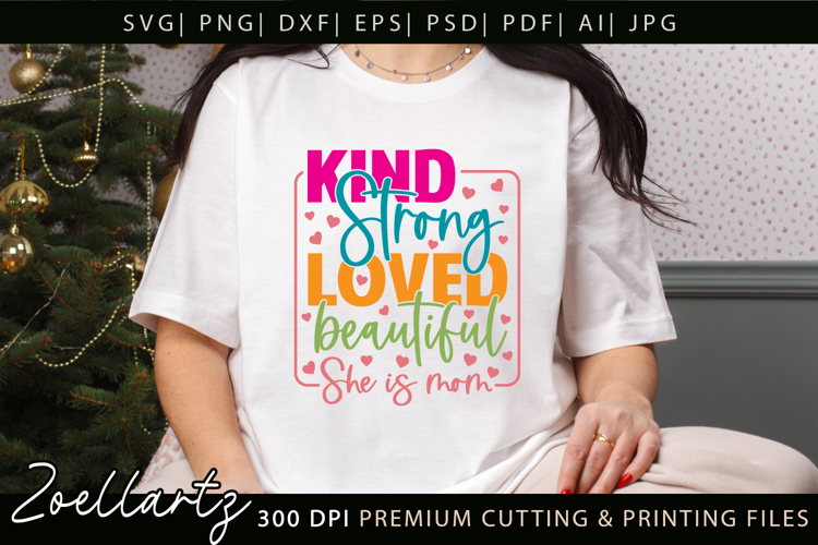 Mothers Day SVG Mama Mommy She Is Mom T-shirt Mug Design