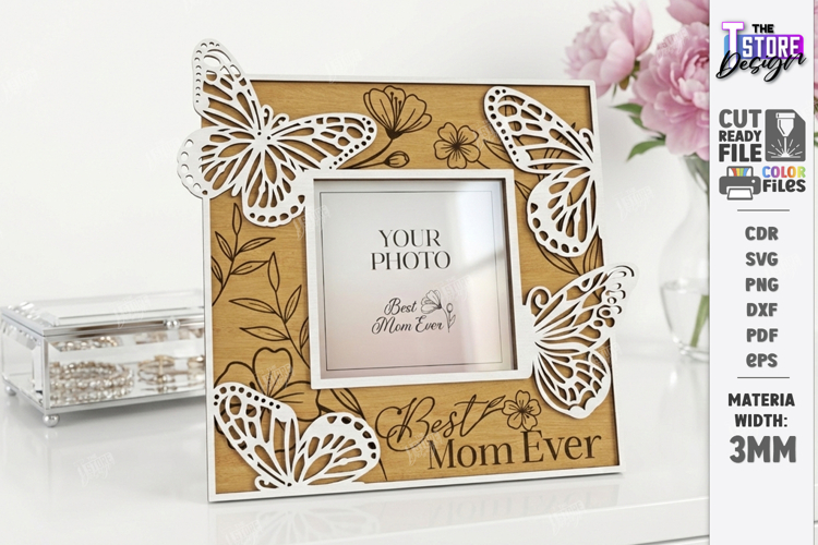 Mothers Day Photo Frame Laser Cut | Floral Picture Frames