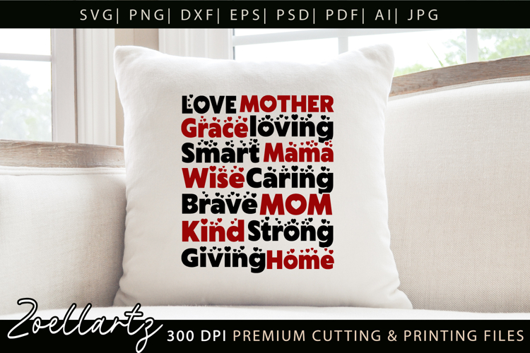 Mothers Day Subway Art SVG Mummy Mama Mom T-shirt Mug Design