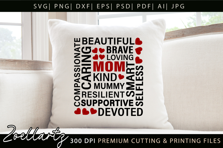 Mothers Day Subway Art SVG Mummy Mama Mom T-shirt Mug Design