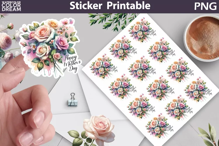 Mothers Day Sticker | Happy Mothers Day Sticker Printable