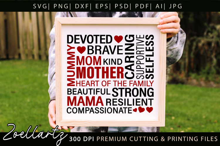 Mothers Day Subway Art SVG Mummy Mama Mom T-shirt Mug Design