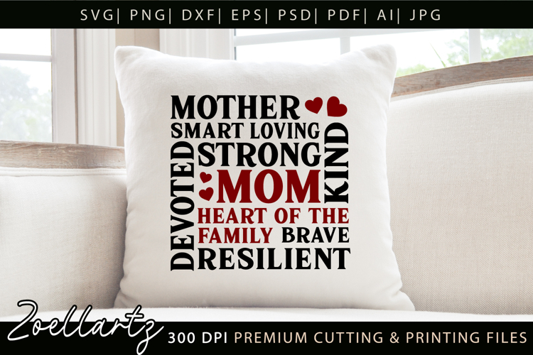 Mothers Day Subway Art SVG Mummy Mama Mom T-shirt Mug Design