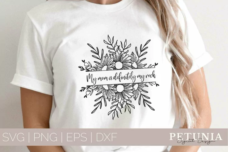 Mothers Day Cut File Quote SVG | Split Sunflowers SVG