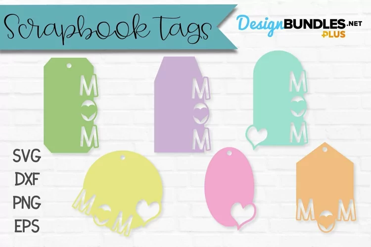Mothers Day Tags Scrapbook Kit | Mom Gift Tag