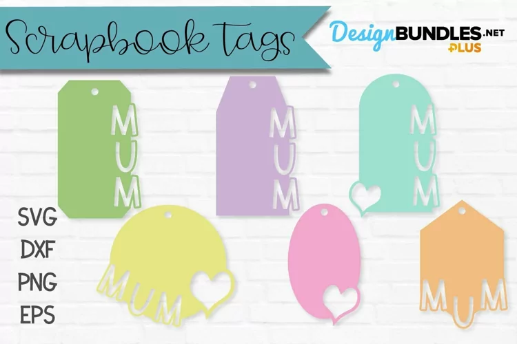 Mothers Day Tags Scrapbook Kit | Mum Gift Tag