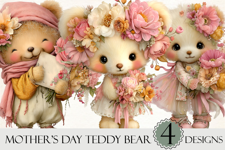 Mothers Day Teddy Bear Clipart