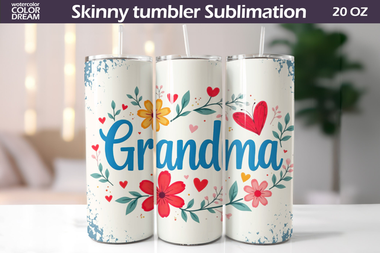 Mothers Day Tumbler Wrap | Grandma Tumbler