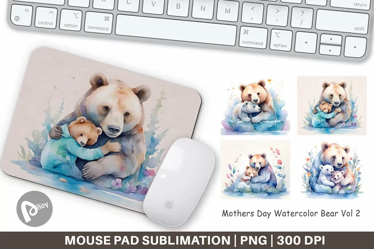 Mouse Pad Mothers Day Bear