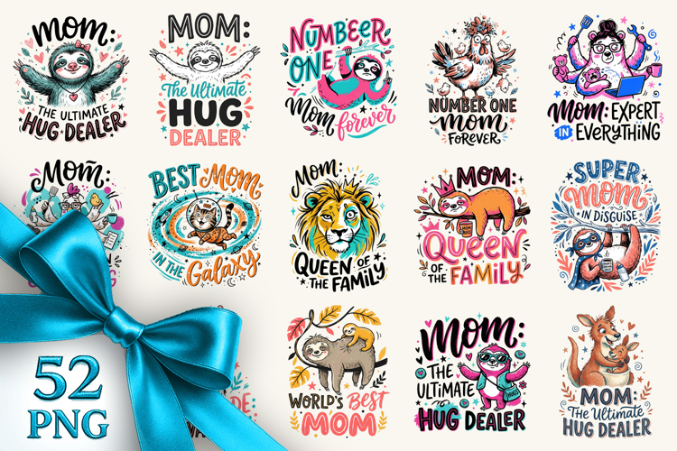 Mothers Day clipart printable sublimation bundle png