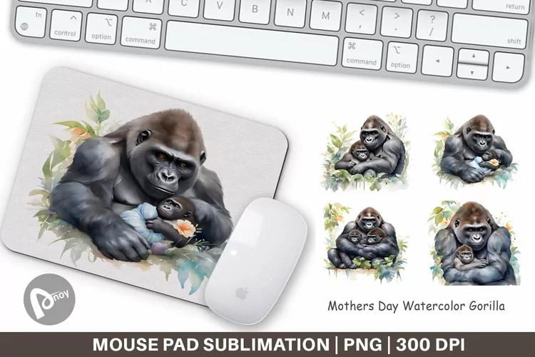 Mouse Pad Mothers Day Gorilla