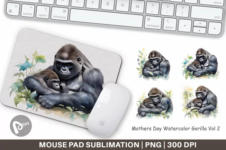 Mouse Pad Mothers Day Gorilla