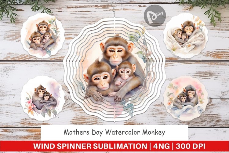 Wind Spinner Mothers Day Monkey