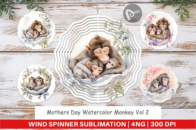 Wind Spinner Mothers Day Monkey