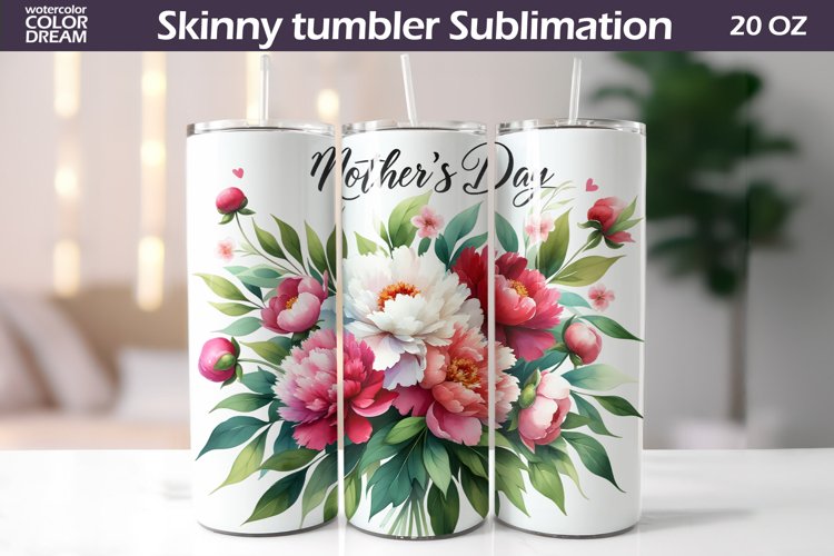 Mother's Day Tumbler | Mother's Day Flowers Tumbler example image 1