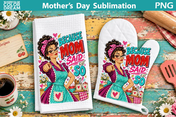 Because Mom Said So Clipart | Funny Mother's Day Sublimation