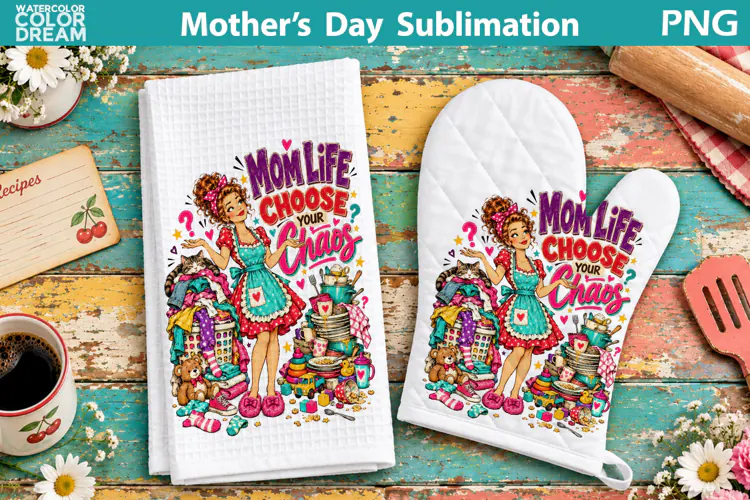 Mom Life Choose Your Chaos | Funny Mother's Day Sublimation
