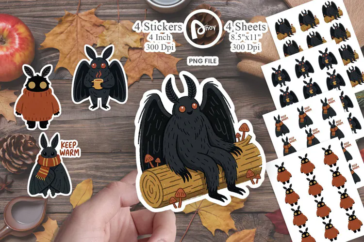 Mothman Pumpkin Spice Sticker
