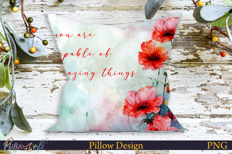 Pillow Design | Motivational Quote | you are capable of amaz