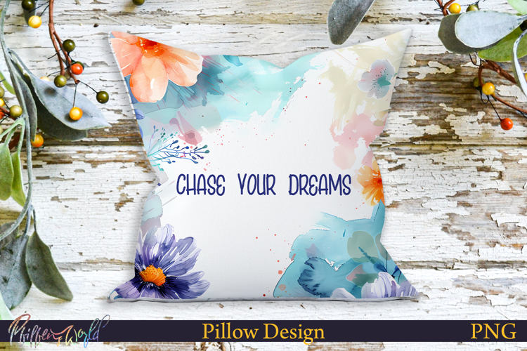 Pillow Design | Motivational Quote | chase your dreams