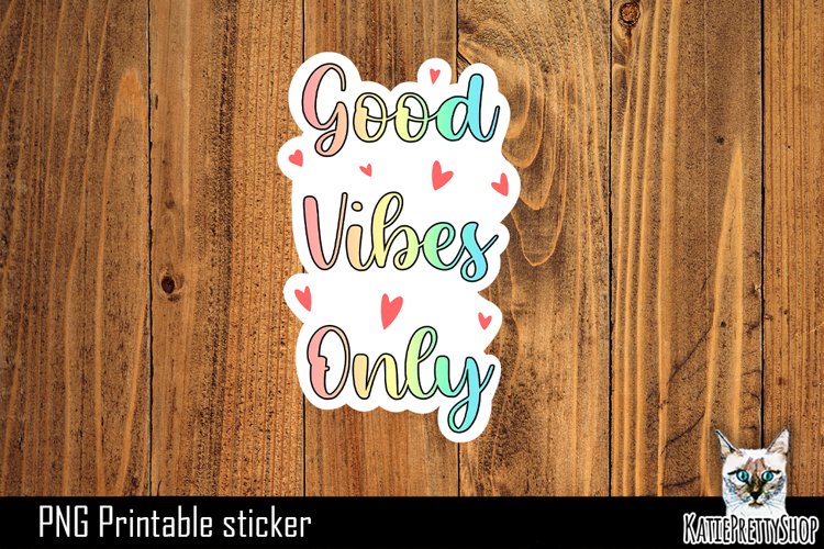 Motivational Sticker | Inspirational Sticker Printable PNG example image 1