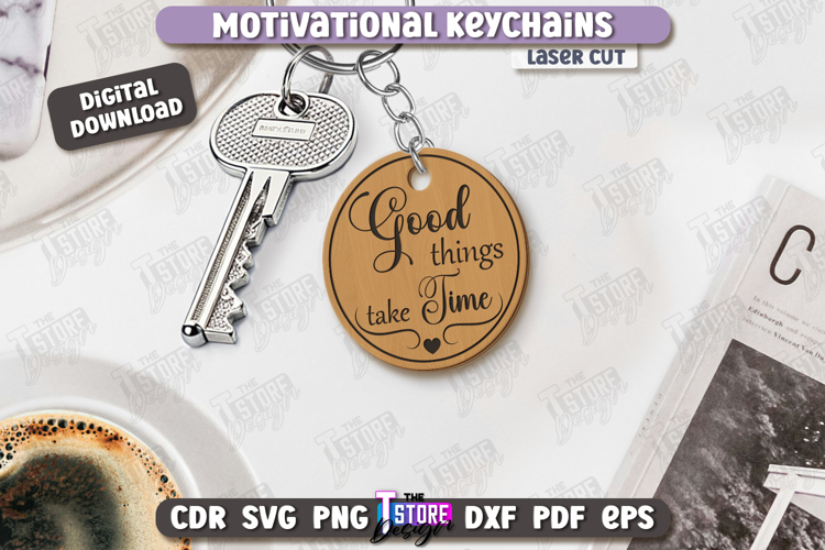 Motivational Keychain Laser Cut | Inspirational Quotes SVG