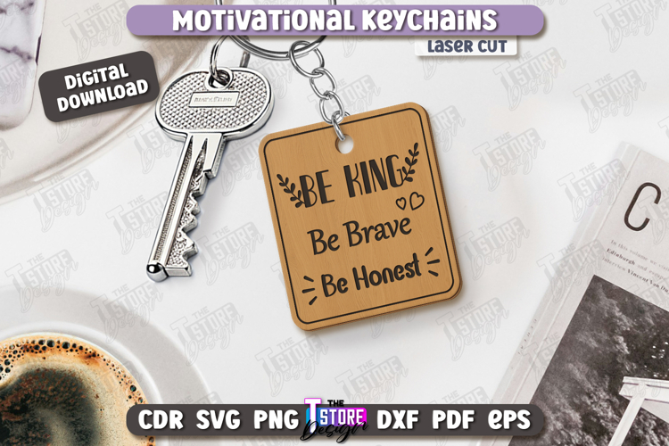 Motivational Keychain Laser Cut | Inspirational Quotes SVG