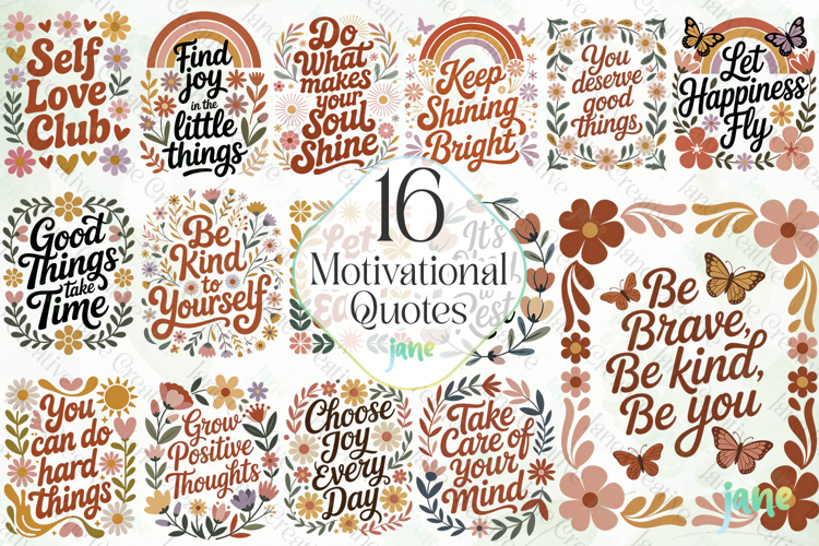 Motivational Quotes Sublimation Bundle