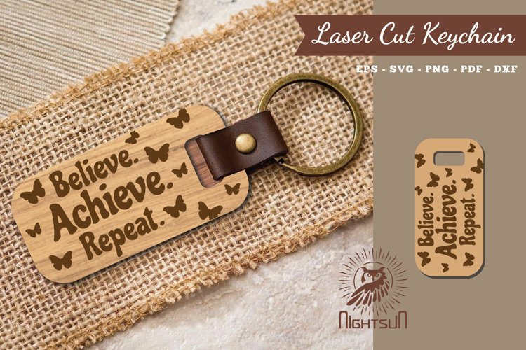 Motivational Quotes Laser Cut Keychain