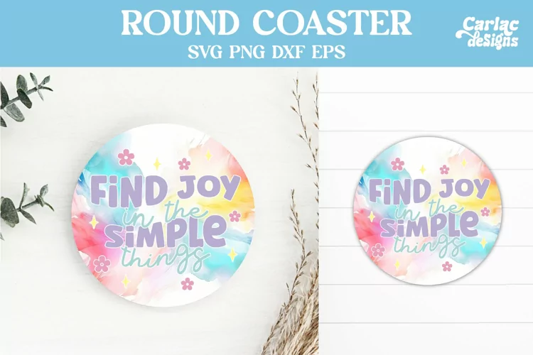 Coaster Sublimation, Motivational Round Coaster