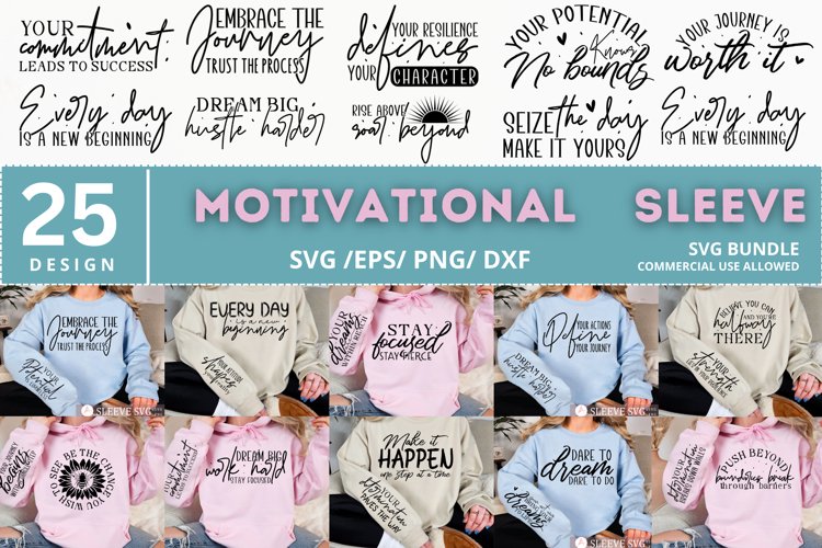 Motivational Sleeve SVG Bundle,Feel Good Fashion SVG