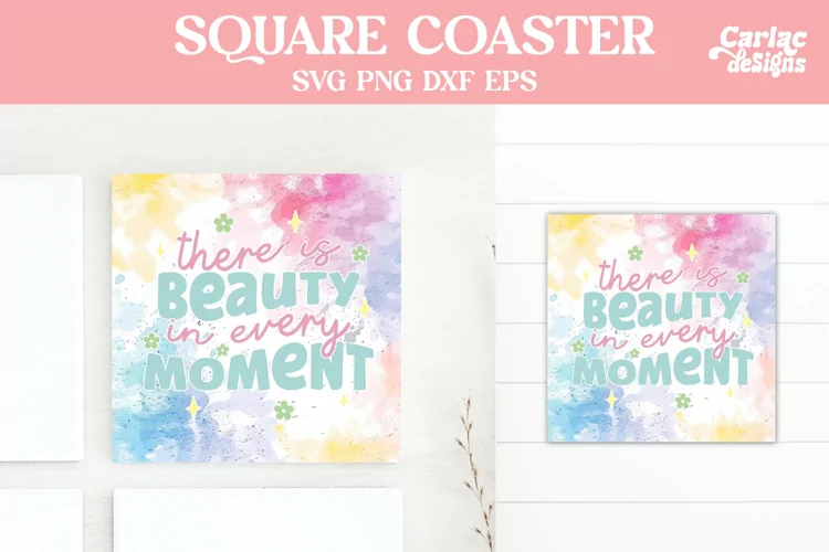 Square Coaster Sublimation, Motivational Coaster
