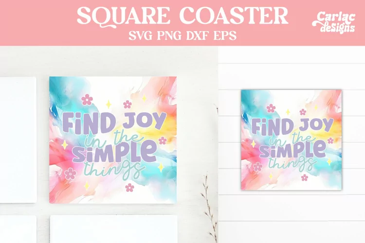 Square Coaster Sublimation, Motivational Coaster