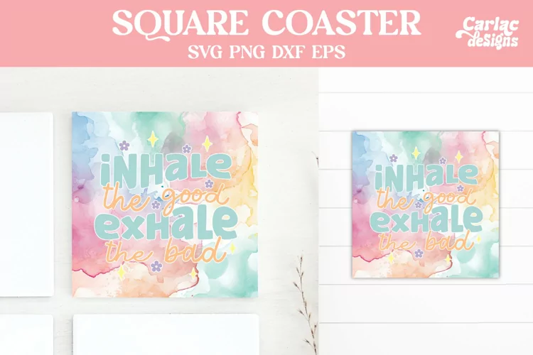 Square Coaster Sublimation, Motivational Coaster