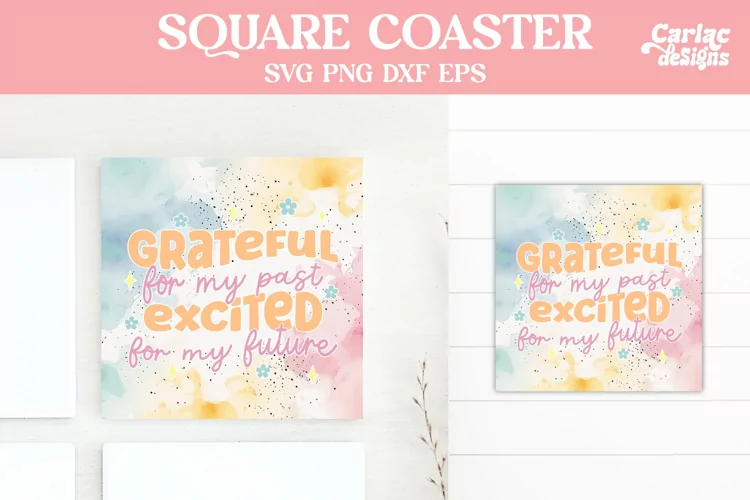 Square Coaster Sublimation, Motivational Coaster