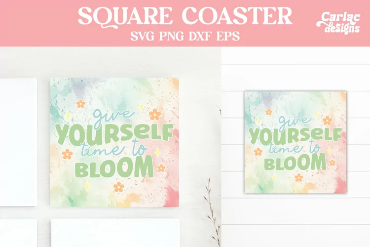 Square Coaster Sublimation, Motivational Coaster