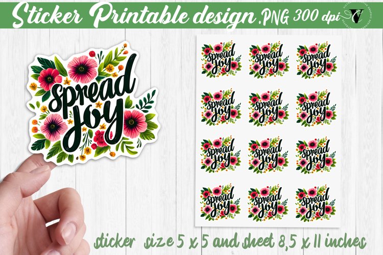 Motivational Sticker | Printable stickers | Spread Joy