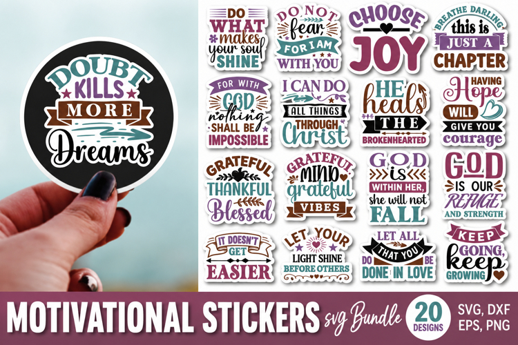 Motivational Sticker svg bundle