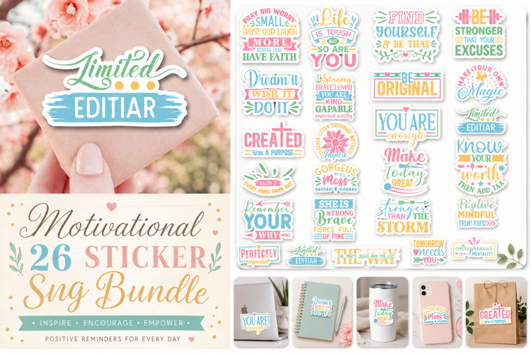 Motivational Sticker svg bundle
